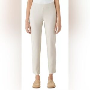 Eileen Fisher Pull Up Crepe Ankle Pant w/Yoke Waist Band  NWT